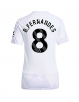 Manchester United Bruno Fernandes #8 Vieraspaita Naisten 2025-26 Lyhythihainen